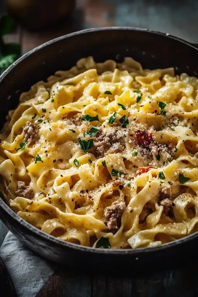 Cremige Cowboy Nudeln: Das ultimative One-Pot-Rezept