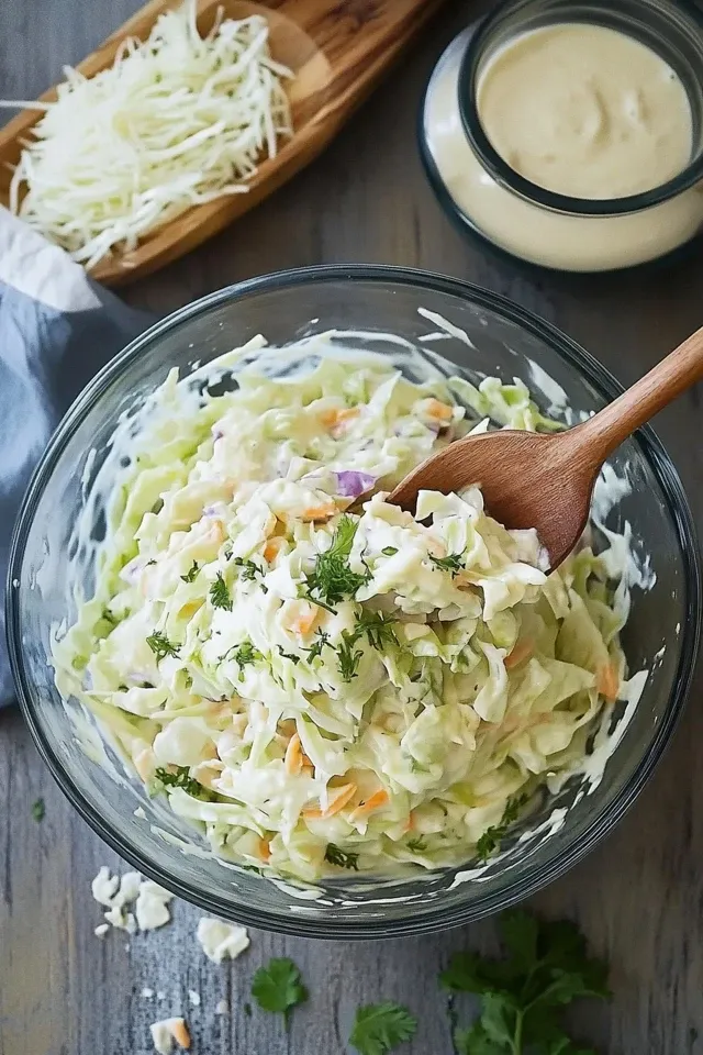 Cremiger Weißkohlsalat nach Jamie Oliver Art