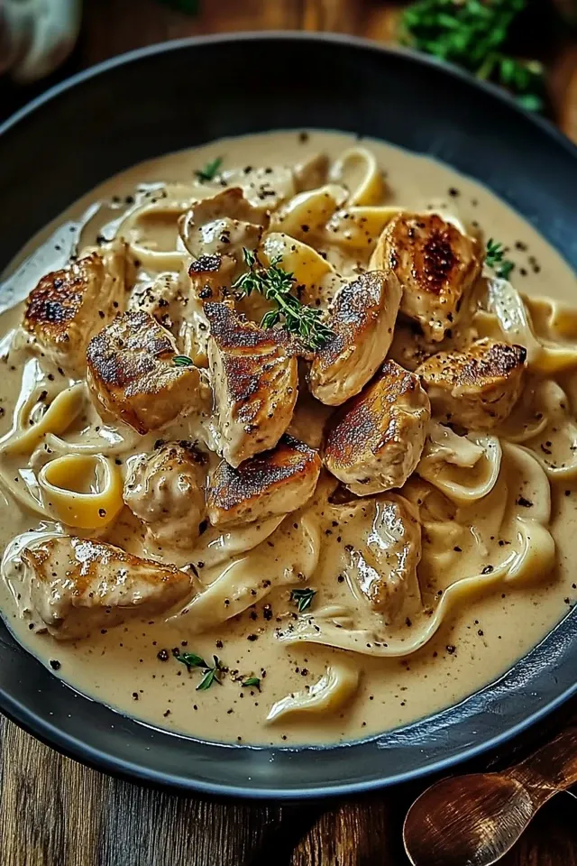 Cremiges Hühnchen-Stroganoff: Schnelles Familienrezept