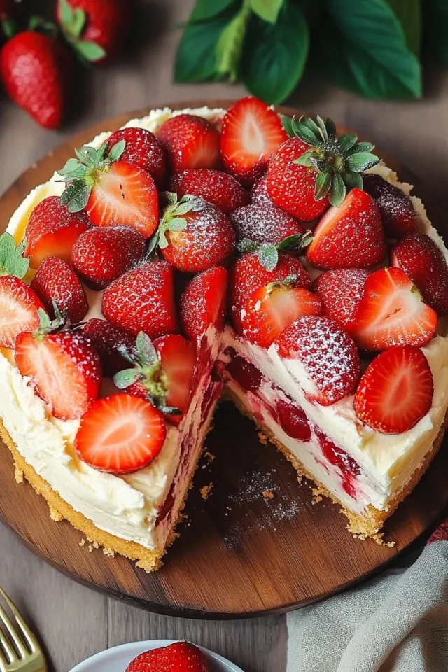 Saftiger Fantakuchen mit frischen Erdbeeren