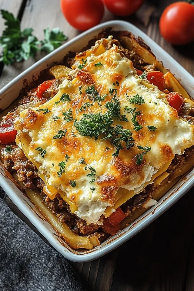 Herzhafter Gyrosauflauf mit Feta – Schnell und Einfach