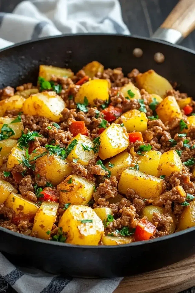 Herzhafte Kartoffel-Hackfleisch-Pfanne: Einfach & Lecker