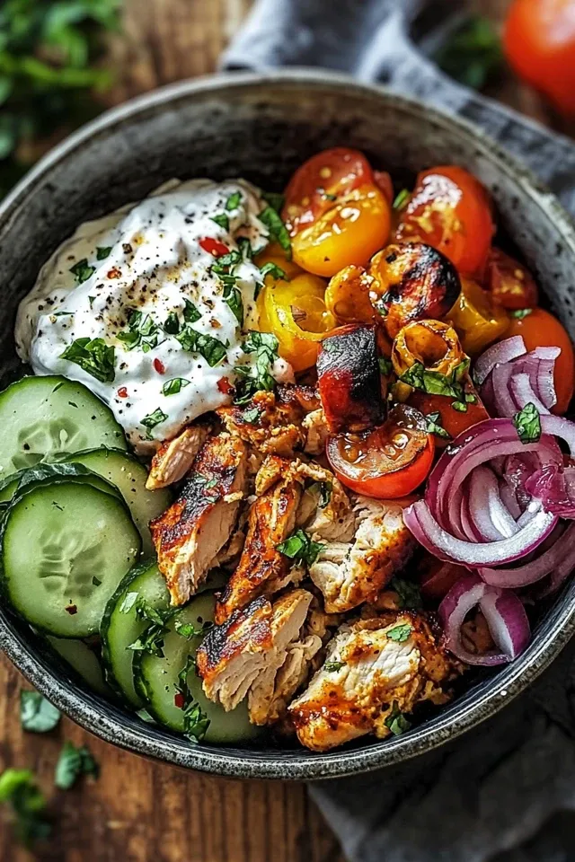 Köstliche Griechische Hähnchen Bowl – Einfach & Gesund