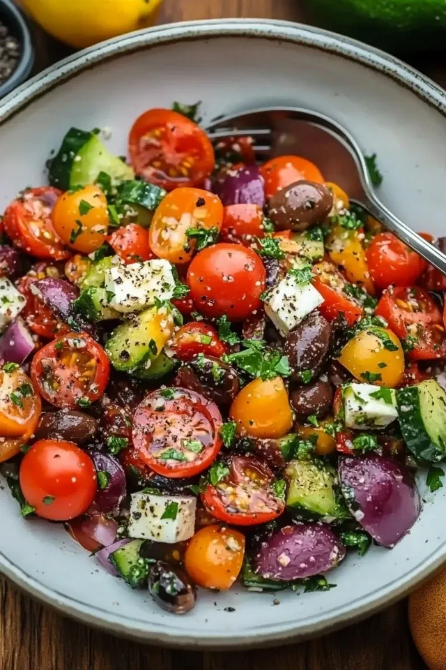 Mediterraner Salat zum Grillen – Perfekt für die Grillsaison