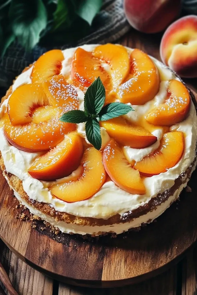 Pfirsich-Schmand-Kuchen: Cremig, fruchtig und perfekt