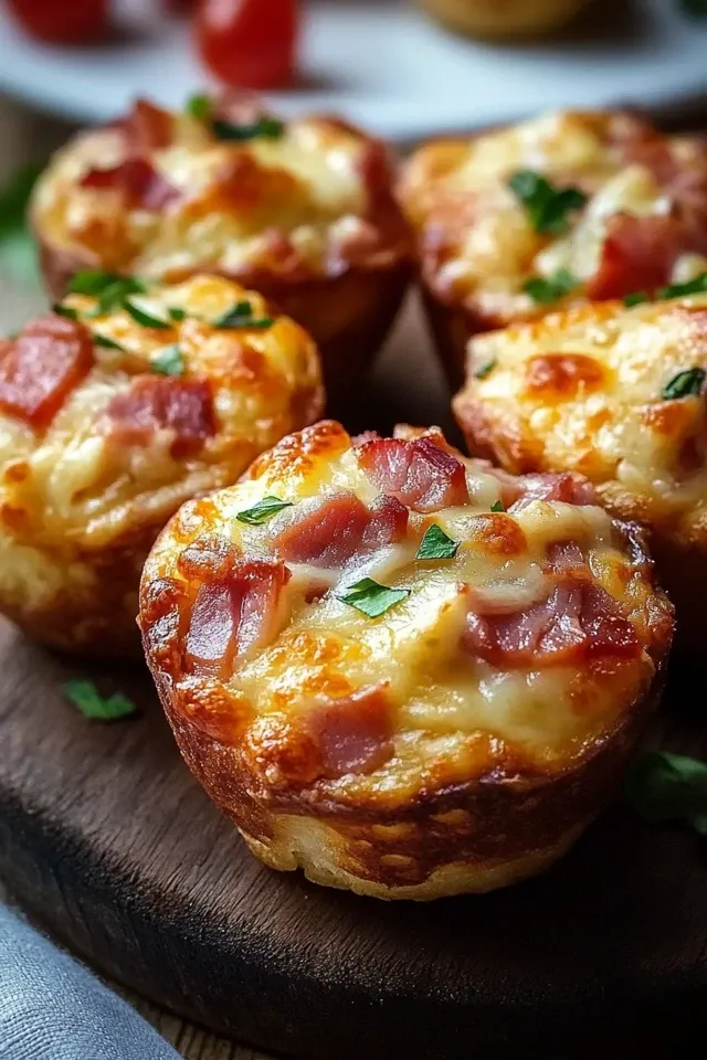 Saftige Pizza-Muffins mit Rindersalami und Käse