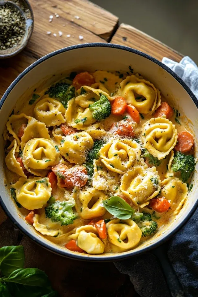 Cremige Gemüse-Tortellini-Pfanne: Blitzrezept für Genuss!