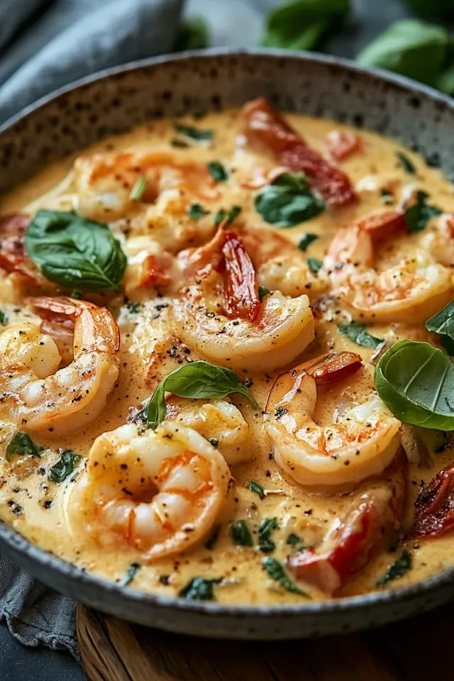 Cremige Toskanische Garnelen: Ein Schnelles Gourmet-Rezept