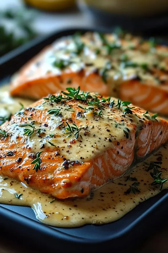 Cremiges Lachsfilet aus dem Ofen: Saftig und Zart