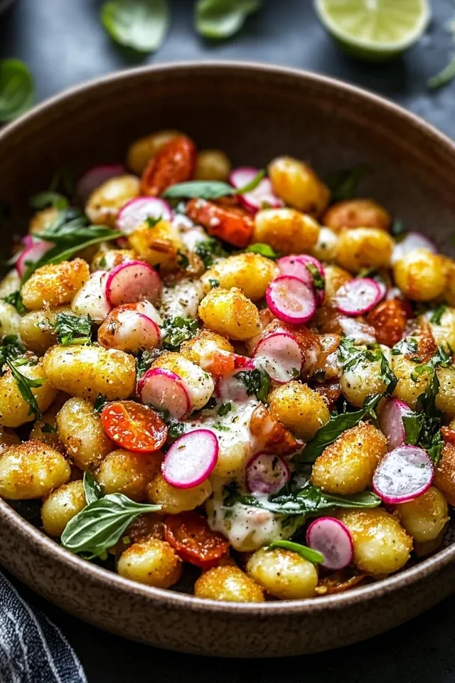 Crunchy Gnocchi Salat: Ein schnelles, genussvolles Rezept