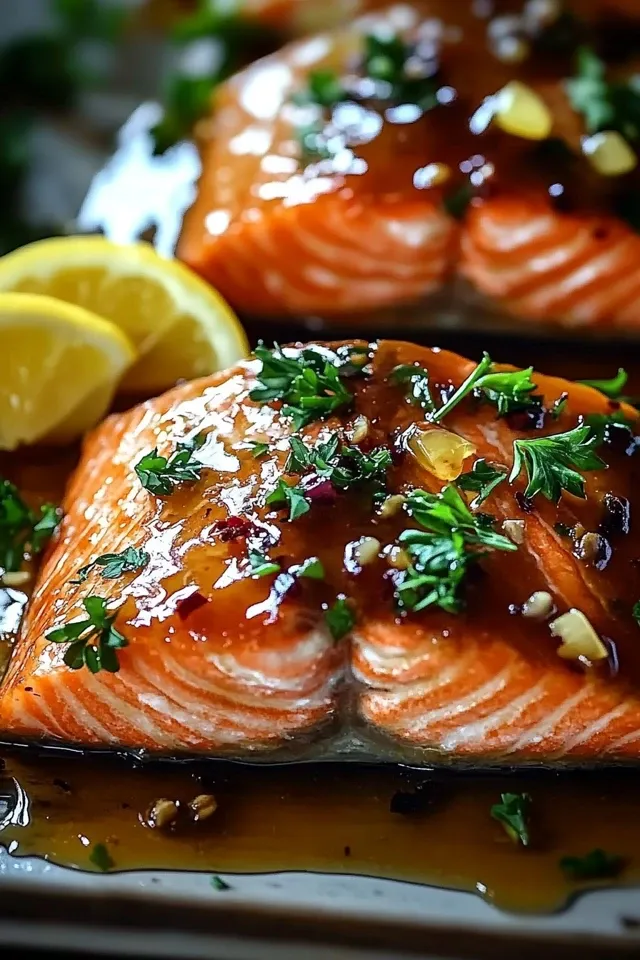 Einfacher Lachs aus dem Ofen mit Honigglasur
