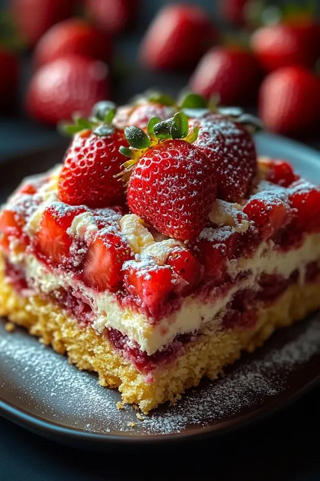 Cremiger Erdbeere Stracciatella Kuchen Rezept