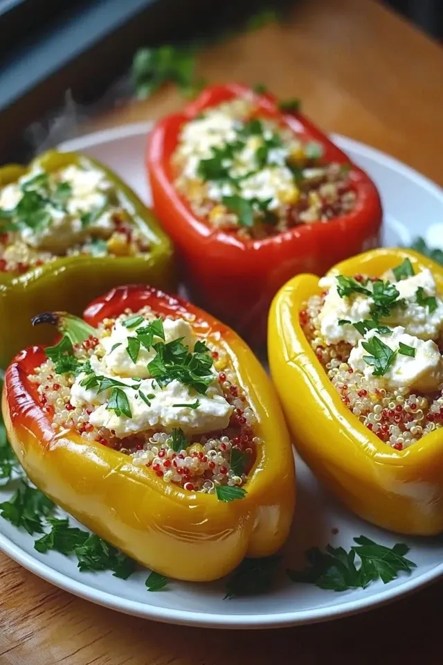 Gefüllte Paprika mit Feta Käse