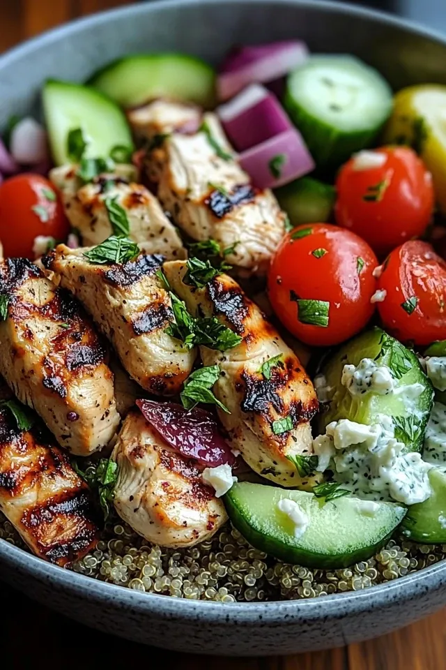 Griechische Hähnchen-Bowl: Ein Genuss für jeden Tag