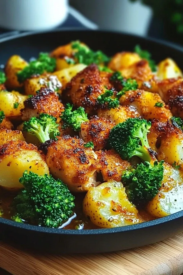 Kartoffel-Hähnchen-Pfanne mit Brokkoli – Ein einfaches Wohlfühlessen