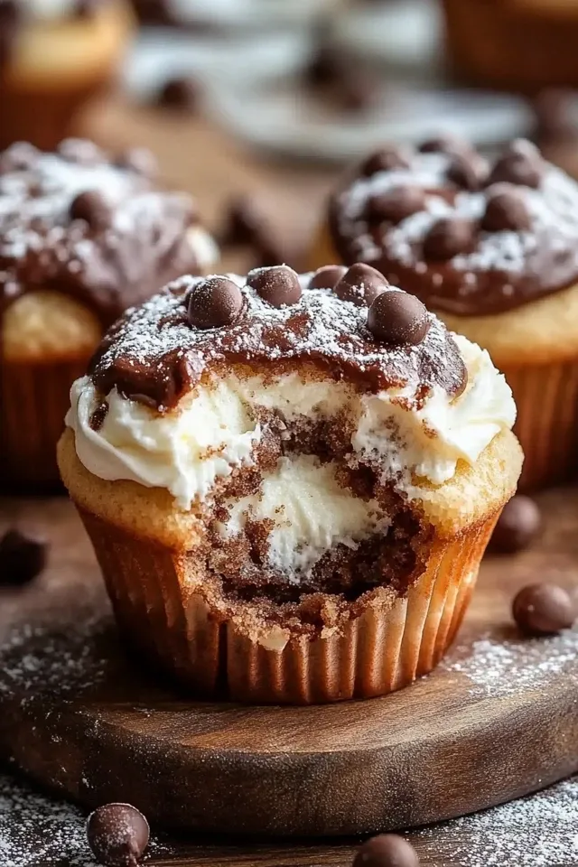 Cremige Kinder Bueno Muffins mit Mascarponefüllung