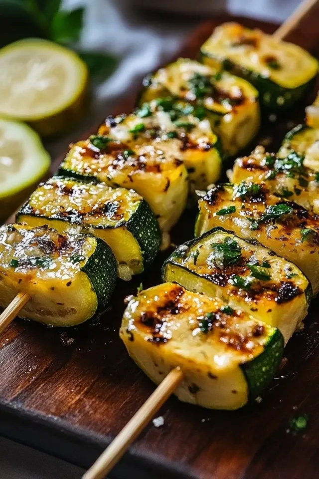 Perfekte Knoblauch-Butter-Zucchini-Spieße: Schnell & Lecker