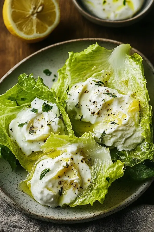 Kopfsalat mit Omas Sahne-Zitronen-Dressing