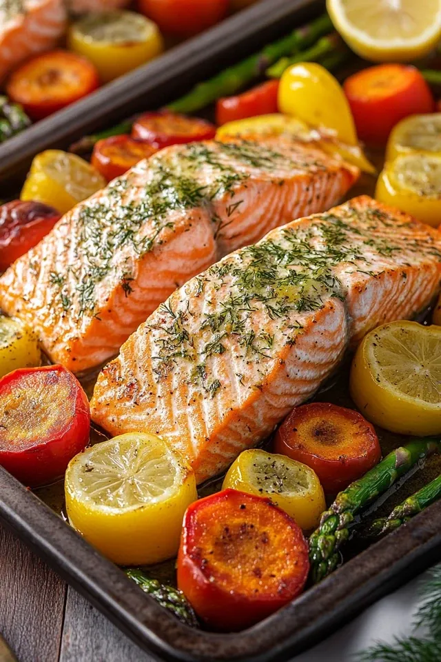 Lachs aus dem Ofen mit Gemüse – Eine gesunde Delikatesse