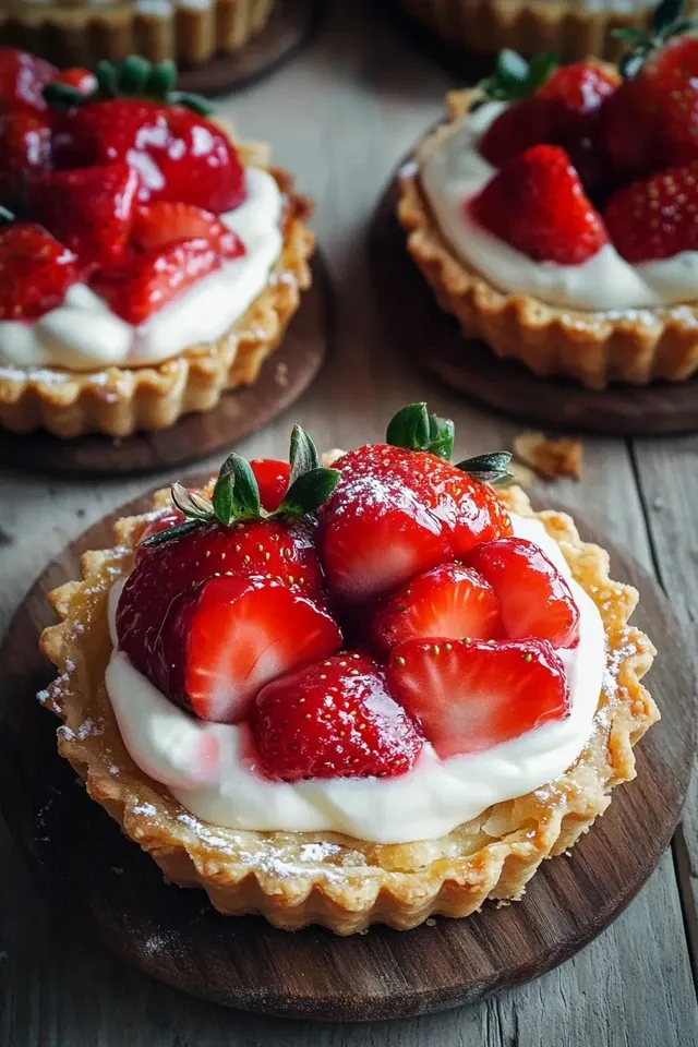 Mürbeteig Tartelettes mit Erdbeeren & Mascarponecreme
