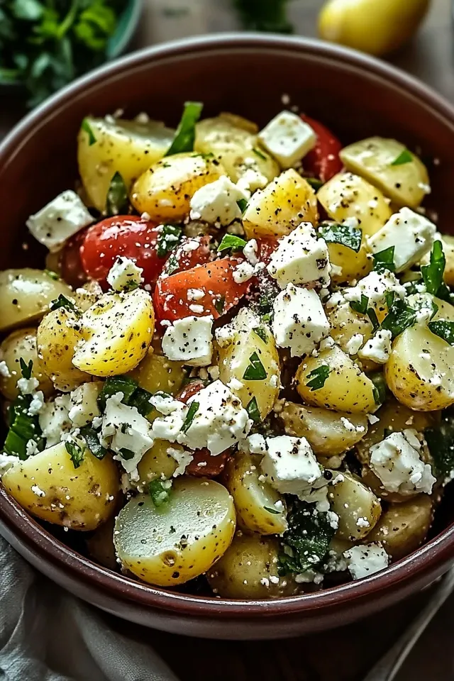 Perfekter Kartoffelsalat mit Feta und Sumach