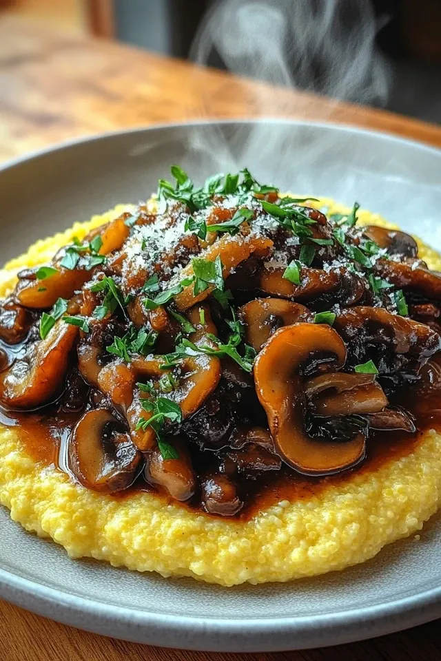 Beef Ragout auf Parmesan-Polenta