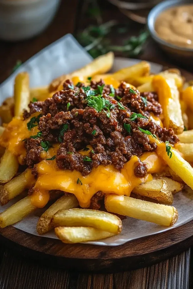 Ultimative Pommes mit Hackfleisch und Cheddar