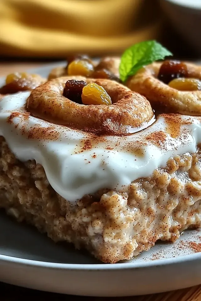 Protein Zimtschnecken Baked Oatmeal für einen energiereichen Start