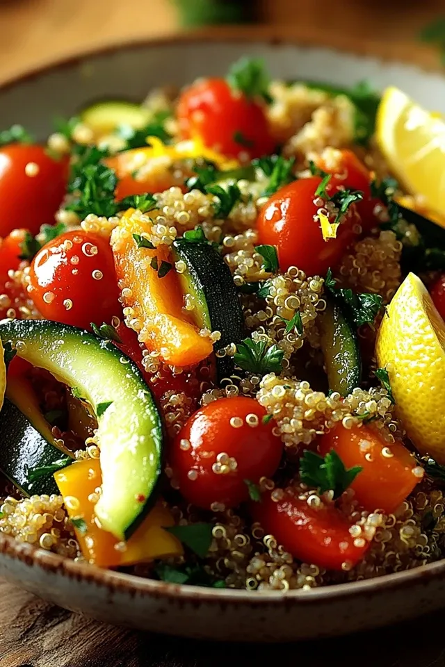 Quinoa Gemüse Pfanne: Lecker, leicht & zitronig frisch!