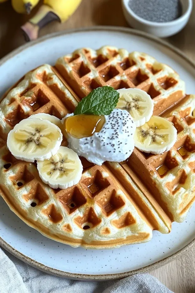 Gesunde Bananen-Skyr-Waffeln für ein köstliches Frühstück