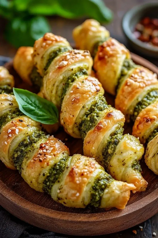 Unwiderstehliche Pesto-Drehungen: Der perfekte Snack