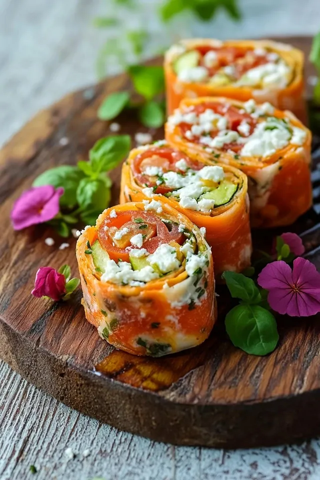 Vegetarische Gemüserolle mit Frischkäse & Feta