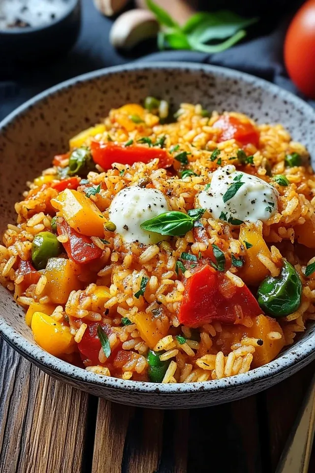 Schnelle Vegetarische Reispfanne mit frischem Gemüse