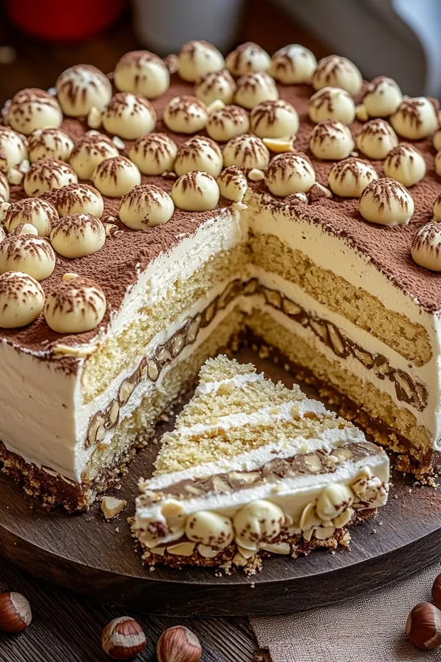 Weiße Bueno Torte – Ein cremiger Genuss mit Schokolade