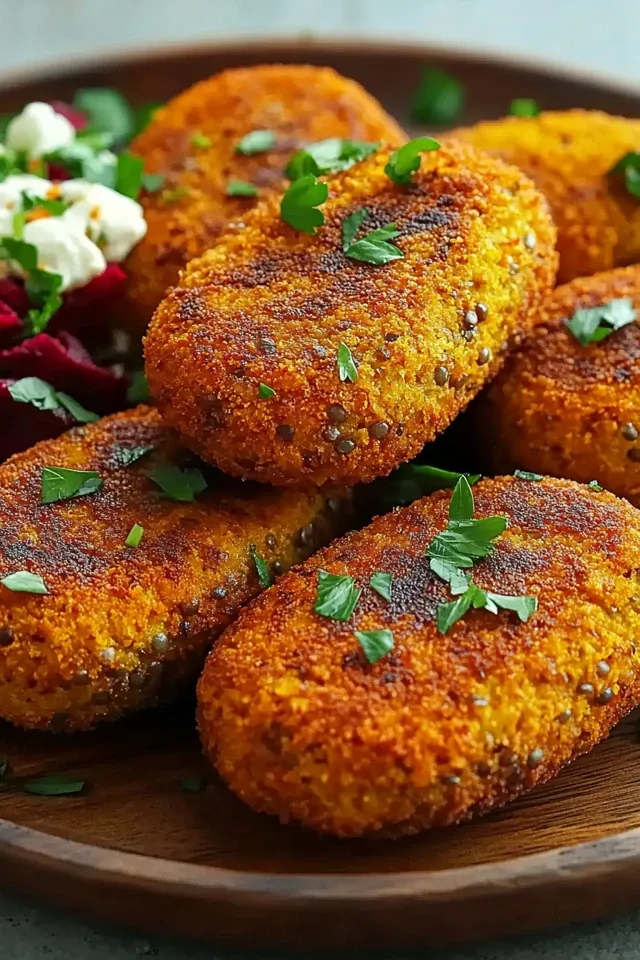 Knusprige Linsenkroketten für jeden Anlass