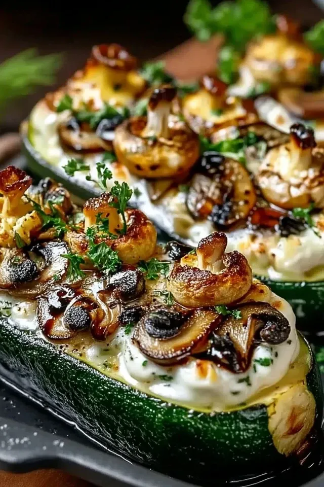 Gefüllte Zucchini mit Champignons – Ein Genuss für jeden Abend