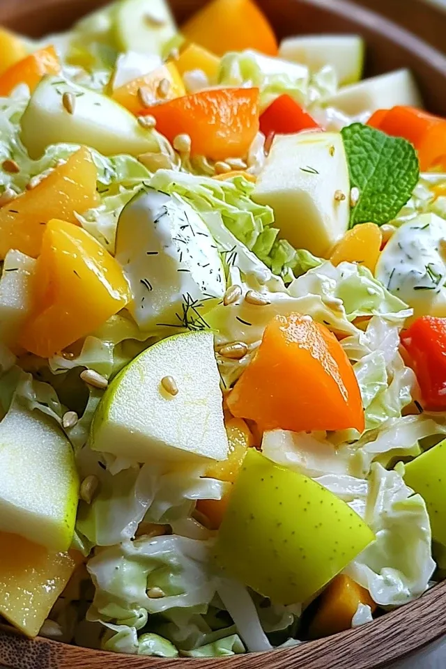 Fruchtiger Chinakohlsalat mit Joghurt