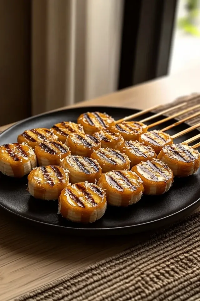 Gegrillte Bananen mit Kokos-Karamell-Sauce