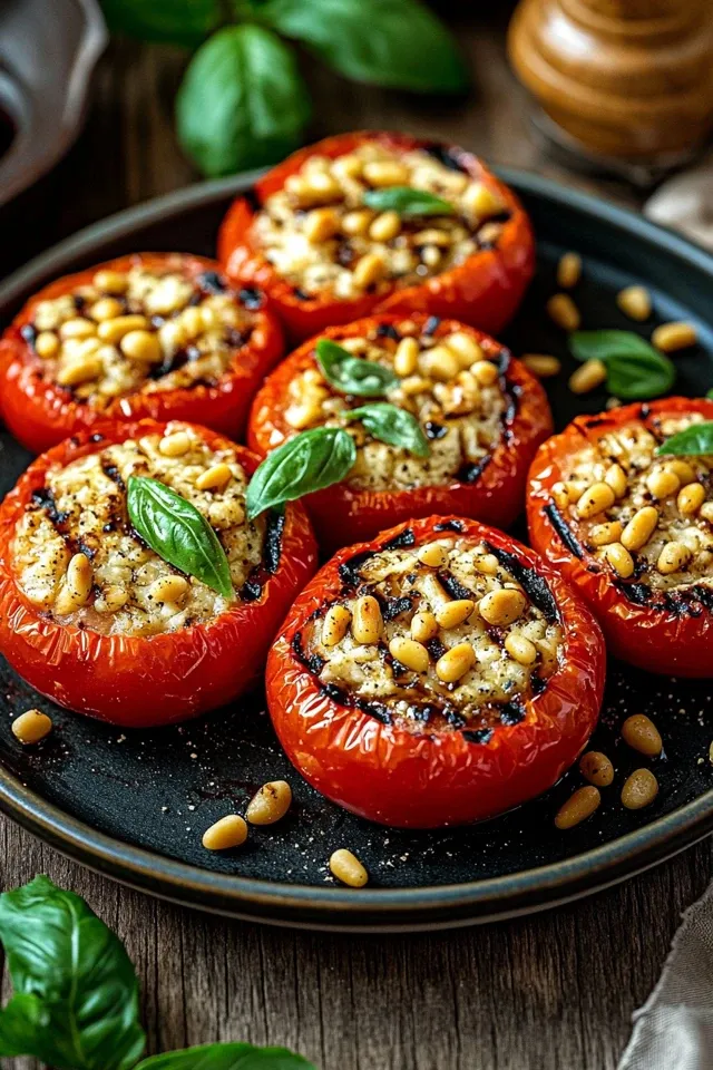 Grilltomaten mit Pinienkernen – Einfach und Aromatisch