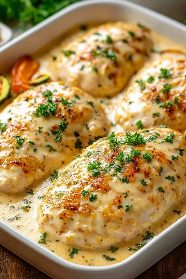 Hähnchen in Frischkäse-Soße aus dem Ofen: Ein einfaches Abendessen