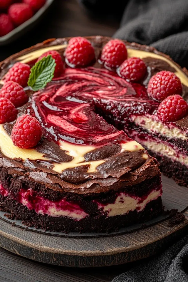 Himbeer-Brownie-Cheesecake – Die perfekte Kombination