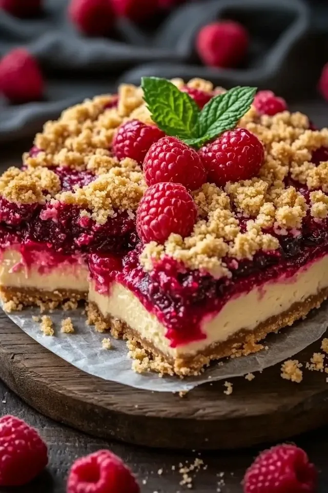 Himbeer Käsekuchen mit Streuseln für den Sommer