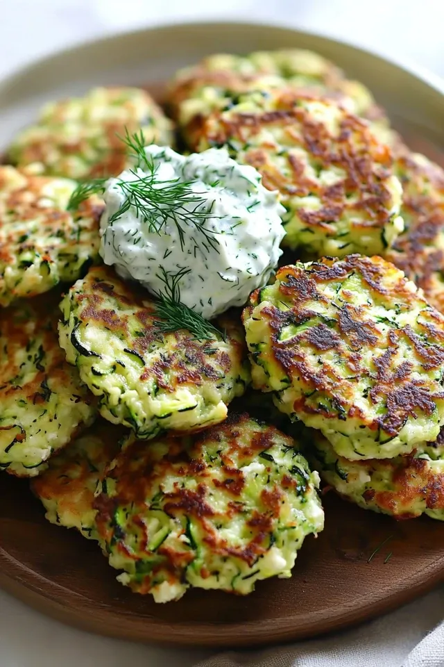 Knusprige Air Fryer Feta-Zucchini-Puffer selber machen
