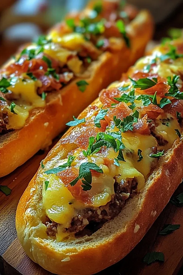 Köstliche gefüllte Ofen-Baguettes – der perfekte Snack!
