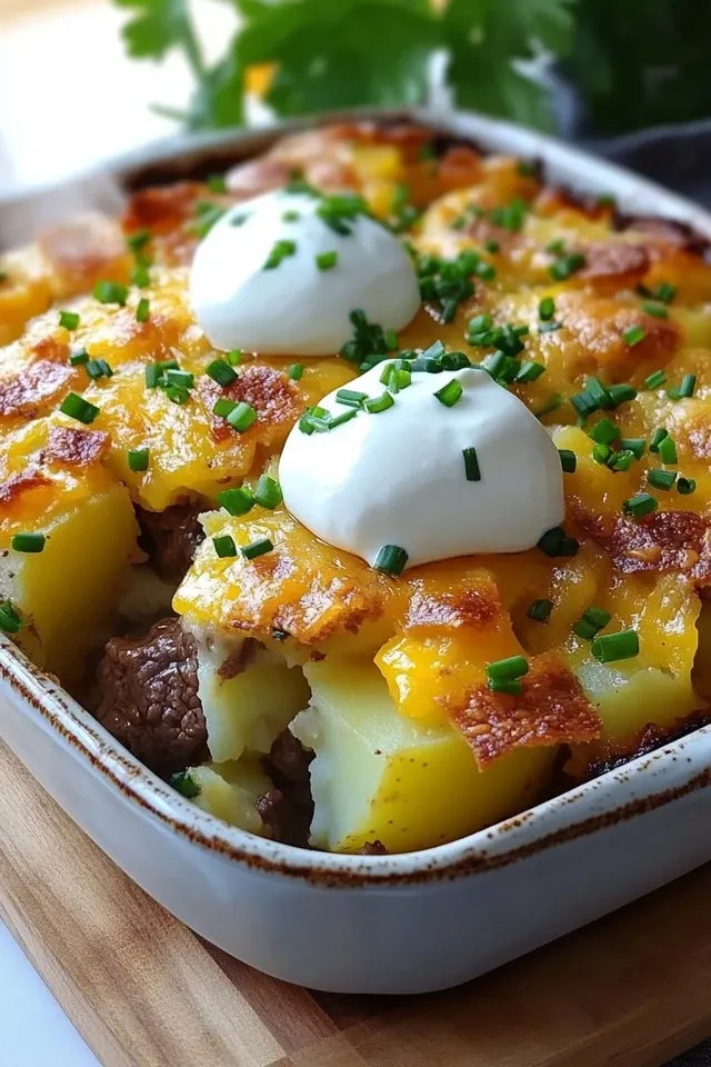 Das beste Rezept für Rinderleberkäse-Kartoffelauflauf