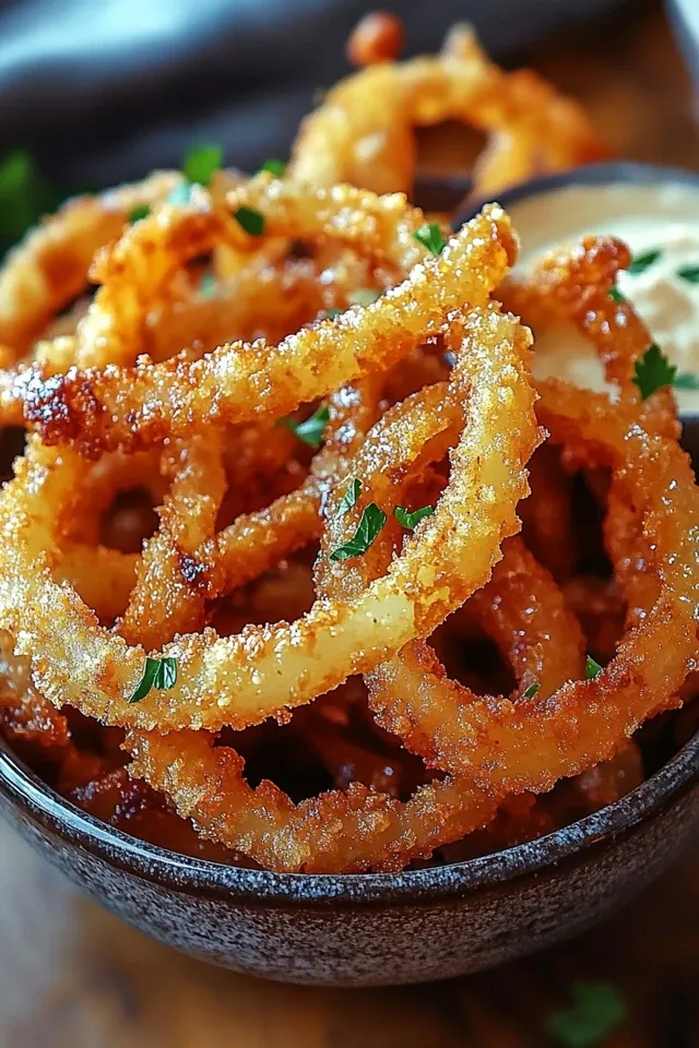 Knusprige Zwiebeln aus der Luftfritteuse