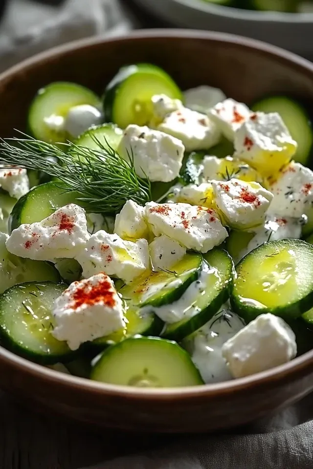 Mediterraner Gurken-Joghurt-Feta-Salat für jeden Anlass