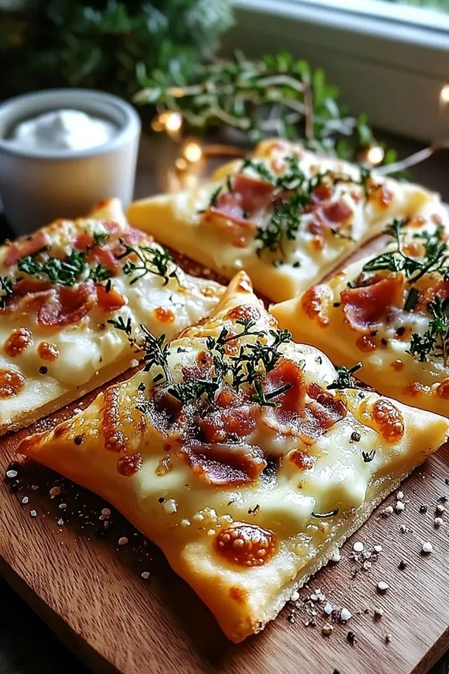 Mini Flammkuchen Sterne für jede Feier