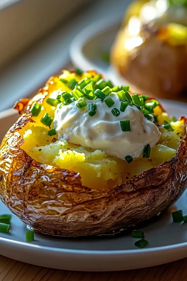 Perfekte Airfryer Ofenkartoffel: Knusprig und Zart