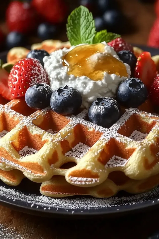 Proteinreiche Skyr Waffeln für jeden Anlass